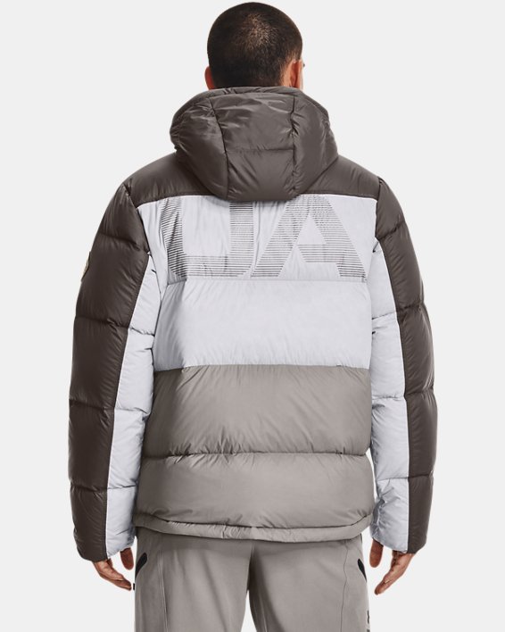 Men's ColdGear® Infrared Down Blocked Jacket, Brown, pdpMainDesktop image number 1